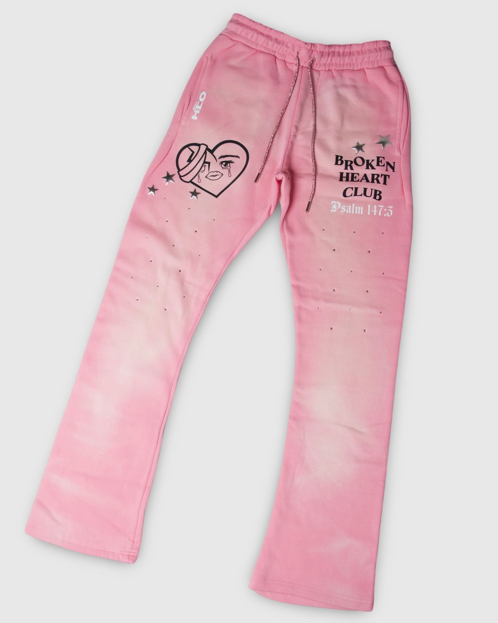 “BROKEN HEART CLUB” Stacked Sweatpants